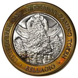 .999 Fine Silver Bellagio Las Vegas, Nevada $10 Limited Edition Gaming Token