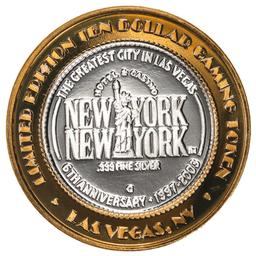 .999 Silver New York New York Hotel & Casino $10 Casino Limited Edition Gaming Token