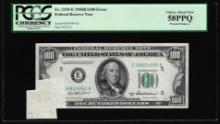 1950B $100 Federal Reserve Note Richmond Fold over Error PCGS Choice About New 58PPQ