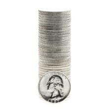 Roll of (40) Brilliant Uncirculated 1957 Washington Quarter Coins