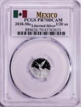 2018-Mo Mexico Proof 1/20 oz Silver Libertad Coin PCGS PR70DCAM