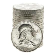 Roll of (20) Brilliant Uncirculated 1963-D Franklin Half Dollar Coins