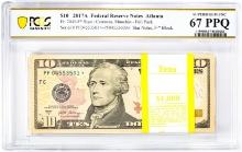 Pack of 2017A $10 Federal Reserve STAR Notes ATL Fr.2045-F* PCGS Superb Gem UNC 67PPQ