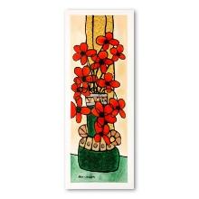 Avi Ben-Simhon "Green Vase" Limited Edition Serigraph On Paper