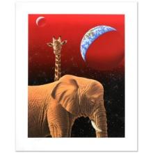 William Schimmel "Our Home Too I - Elephants" Limited Edition Serigraph on Paper