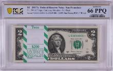 Pack 2017A $2 Federal Reserve STAR Notes San Francisco Fr.1941-L* PCGS Gem UNC 66PPQ