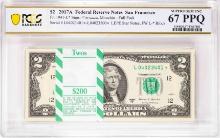 Pack 2017A $2 Federal Reserve STAR Notes SF Fr.1941-L* PCGS Superb Gem Unc 67PPQ