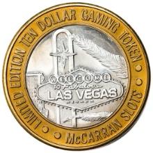 .999 Silver McCarran International Airport $10 Casino Limited Edition Gaming Token