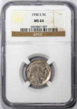 1930-S Buffalo Nickel Coin NGC MS64