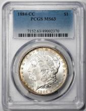 1884-CC $1 Morgan Silver Dollar Coin PCGS MS63