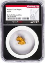3.57 Gram Australia Gold Nugget NGC Vaultbox Unvaulted