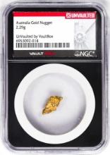 2.29 Gram Australia Gold Nugget NGC Vaultbox Unvaulted