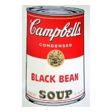 Andy Warhol "Soup Can 1144 (Black Bean)" Print Serigraph On Paper