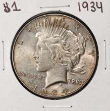 1934 $1 Peace Silver Dollar Coin