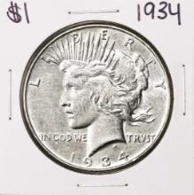 1934 $1 Peace Silver Dollar Coin