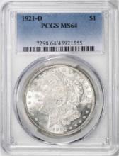 1921-D $1 Morgan Silver Dollar Coin PCGS MS64