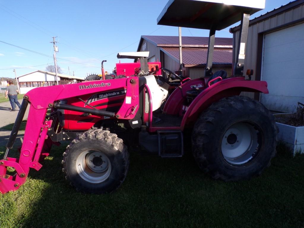 2013 Mahindra 5010 with ML51 Loader, 4 WD, 50 HP, 3 PT, Canopy, Single Hydr