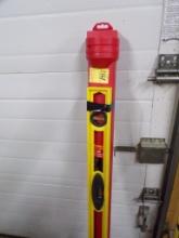 Starret Exact 48'' Wood Level, In Case, And Stanley 24'' Plastic Level