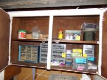 Contents of Wall Cabinet, Fasteners, Organizers, Etc. (Cellar Wood Shop)