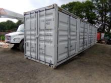 New 40' Shipping/Storage Container, 4 Side Access Doors, Barn Doors on One
