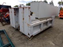 White 10' Dump Box w/Center Conveyor Cut-Out, Unused, NO TAILGATE