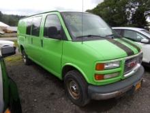 2002 GMC 2500 Cargo Van, Base, Green, 99,282 Mi, Vin# 1GTGG25R621149121- OP