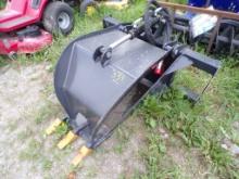 New Wolverine Skid Steer Mount Hydraulic Stump Grapple Bucket, Model SGP-13