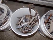 Bucket Of Assorted C-Clamps,Dirty, Well Used, Still Work (Production Shop)