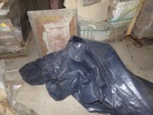 Large, Black, Sheet Plastic And Small Mortar Tub (Warehouse Back Room)