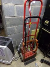 (2) 2-Wheel Hand Trucks, (1) Red, (1) Orange and Black (Cellar)