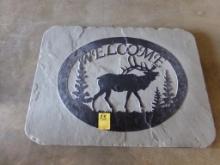 Blue Stone Elk Welcome Sign, 12''x24''