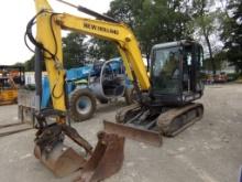 New Holland E57C Excavator, Rubber Tracks, Grader Blade, Hyd. Thumb, 38'' C