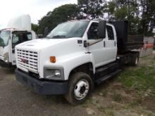 2005 GMC C6500 Crew Cab Roll-Off Truck, Auto, Cat. Dsl., 203,369 Miles, 15'