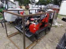 New AGT LRT23 Mini Skid Steer Loader, Red, 739cc Gas Engine, 44'' Bucket