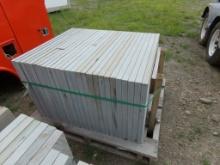 Pallet of 156 Sq. Ft. of 1 1/2'' Thick Bluestone Pattern, Thermaled on 1 Si