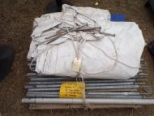 Lightly Used 20' x 40' Vinyl Tent with Poles and Stakes