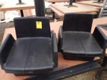 (2) Black Plastic Booster Seats