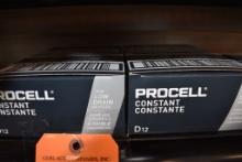 (4) 12 PACK BOXES OF PROCELL D BATTERIES