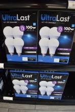 (4) 4 PACKS OF ULTRA LAST A21 LED DIMMABLE BULBS -