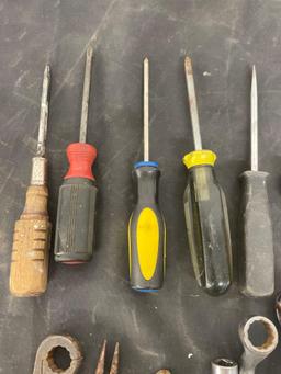 Screwdrivers, 3/4 craftsman wrench, bits and more