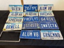 License Plate Lot - 14 plates Iowa Craft or Collect