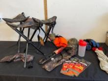 Camo Stool, riffle sling gloves and more
