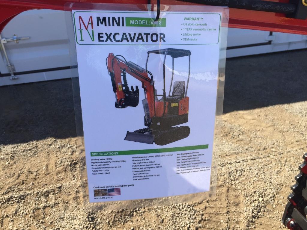 Unused 2024 Miva VA13 Mini Excavator,