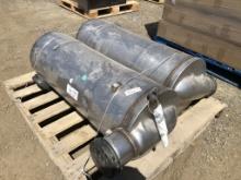 Pallet of (2) Aluminum Filter Canisters.