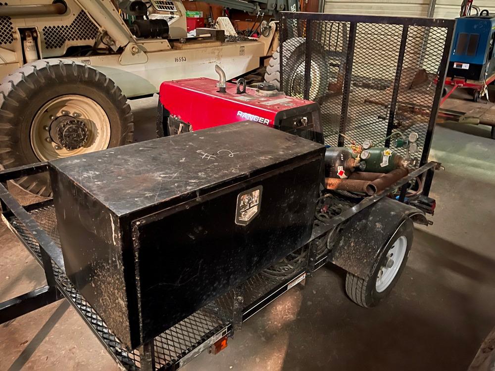 Lincoln Ranger 225 Generator/Welder (103 Hrs.) w/Torch Set on 2019 Carry-On 5'x8' Trailer w/Access.