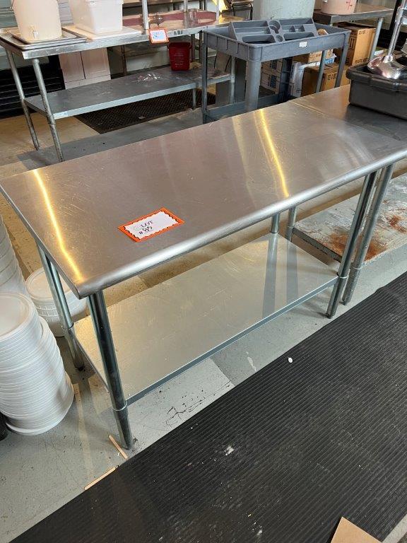 Stainless Steel Prep Table with Lower Shelf