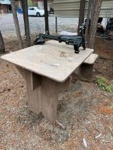 Rustic Wood Table, and Precision style Shooting Rest
