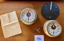 Pair Vintage Russian B CCCP Submarine Clocks