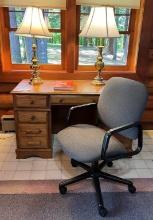 Desk Chair with Casters, Desk with Drawers