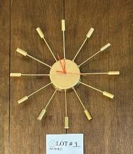 Verichron Style "sunburst" Wall Clock